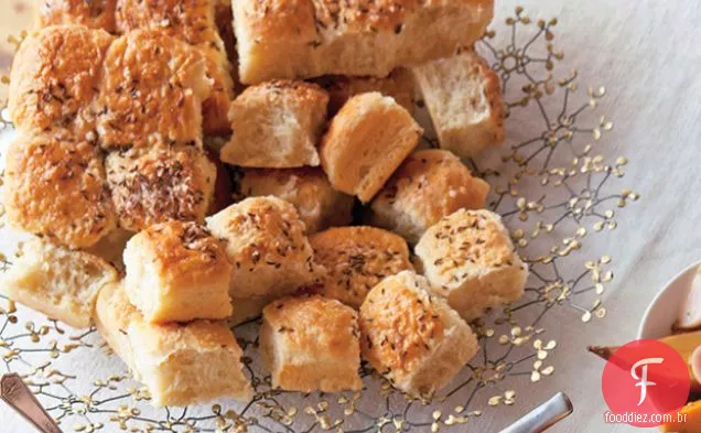 Rolos de batata com sal de cominho