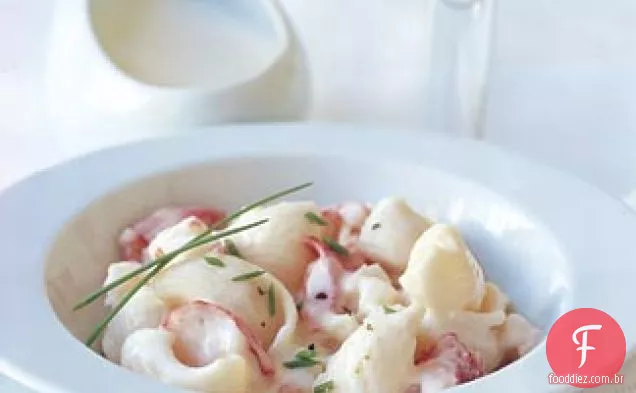 Macarrão com lagosta e queijo