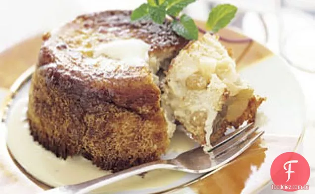 Pêra Charlottes com camomila Crème Anglaise