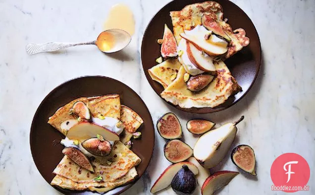Crepes de figos e peras