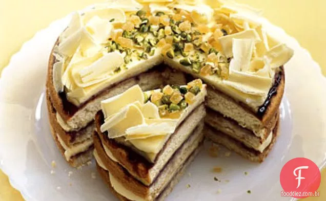 Bolo de limão e gengibre com pistache