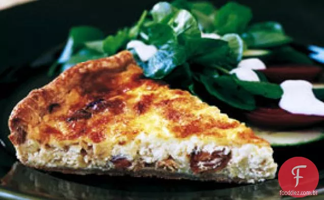 Cebola, queijo e Torta de Bacon