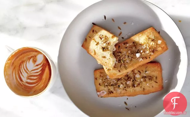 Shortbread de parmesão com Erva-doce e sal marinho