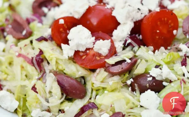 Salada Picada Italiana Com Molho De Alcaparras De Limão