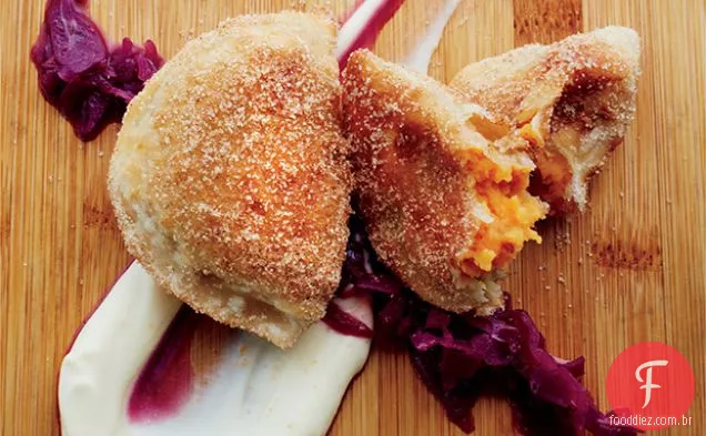 Nabos de batata doce com Kraut doce