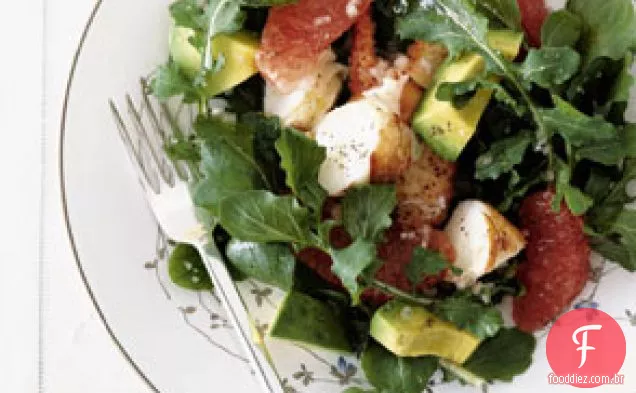 Salada de lagosta, abacate e toranja