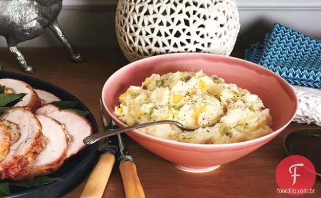 Raiz de aipo e purê de batata
