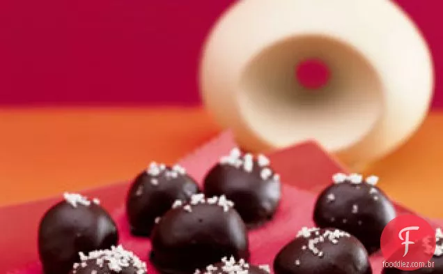 Caramelo-Trufas de Chocolate Escuro Com Flor De Sel