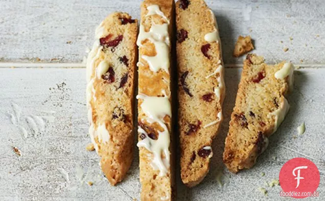 Cranberry seco e chocolate branco Biscotti
