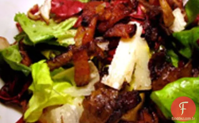 Jantar Hoje À Noite: Salada Quente Com Alcachofras De Jerusalém, Bacon, Um
