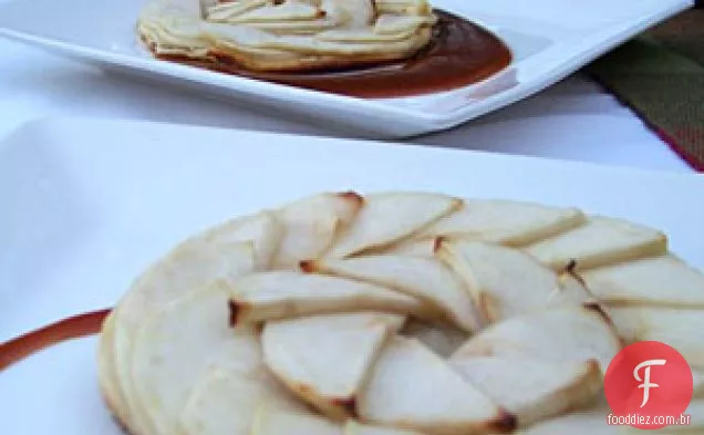 Galetas de maçã com molho de caramelo