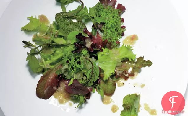 Verdes murchas com xerez quente Vingaigrette