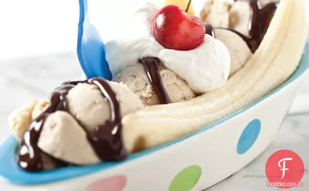 Sorvete De Banana Com Manteiga De Amendoim