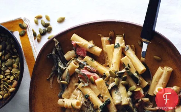 Ziti com Poblanos e molho Chipotle