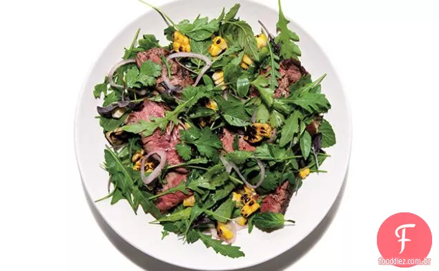 Salada de bife com ervas