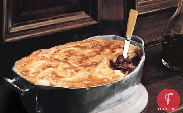 Bisão e vinho tinto Shepherd's Pie