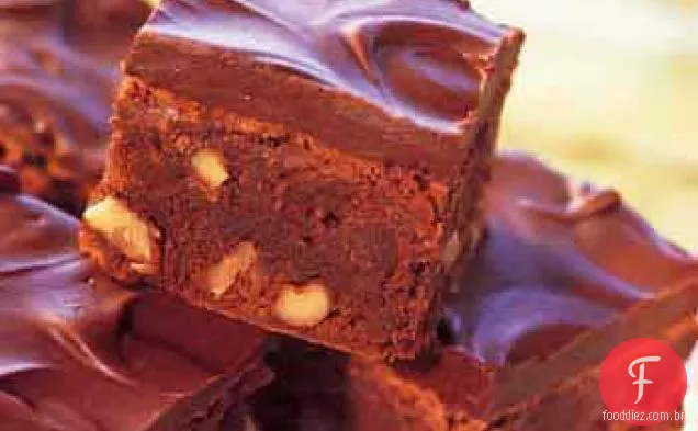 Canela-Brownies de Chocolate com Ganache de Chocolate