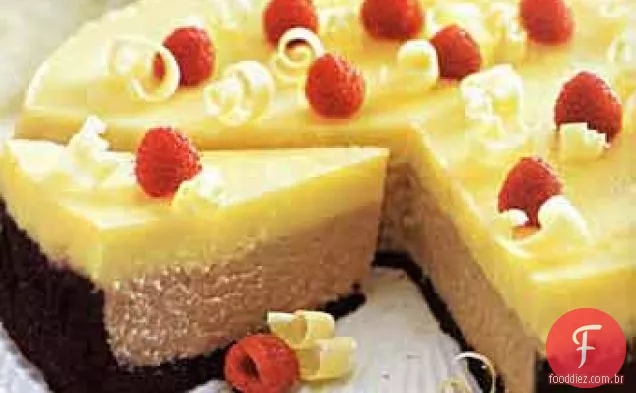 Cheesecake De Framboesa e Chocolate branco de dois andares