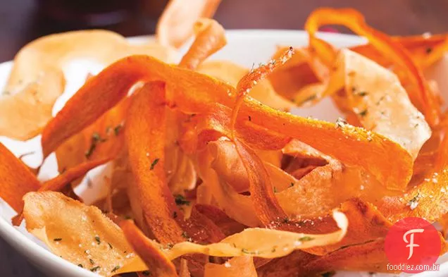 Batatas fritas de pastinaga e cenoura