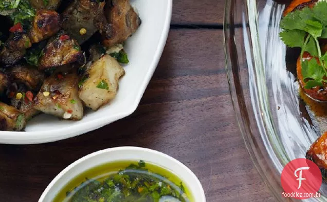 Alcachofras de Jerusalém com Salsa Verde