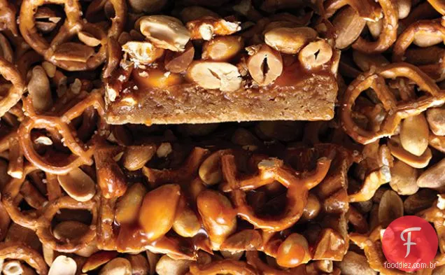 Butterscotch loirinho Bares com amendoim - Pretzel caramelo