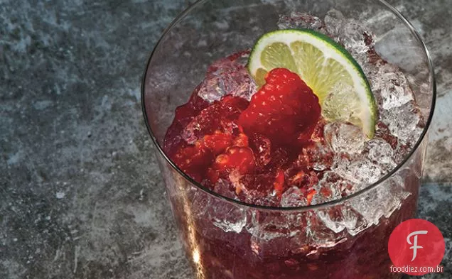 Framboesa-Rosa Gin Rickey