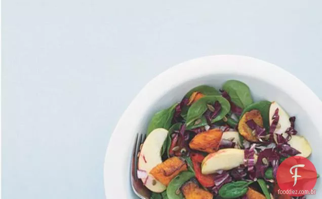 Salada De Abóbora Assada E Espinafre