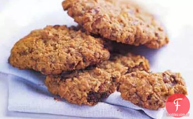 Biscoitos De Coco De Aveia Com Pedaços De Chocolate
