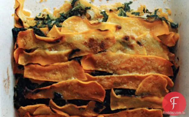 Abóbora e creme de leite-Gratinado de espinafre