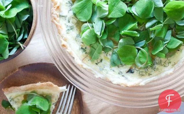 Quiche De Primavera Com Alho-Poró E Azeda