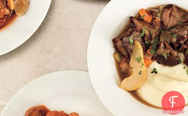 Carne assada com peras e Gengibre fresco
