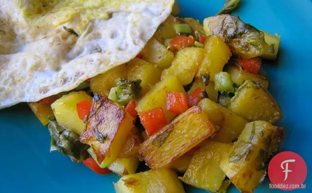 Hash De Abóbora Picante Com Azeda E Óleo De Semente De Abóbora