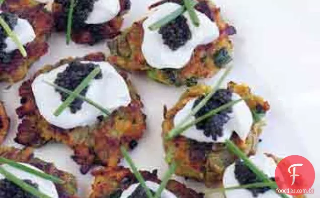 Panquecas de batata-doce com Caviar