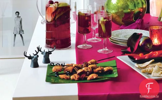Espetos De Frango Esfumaçado