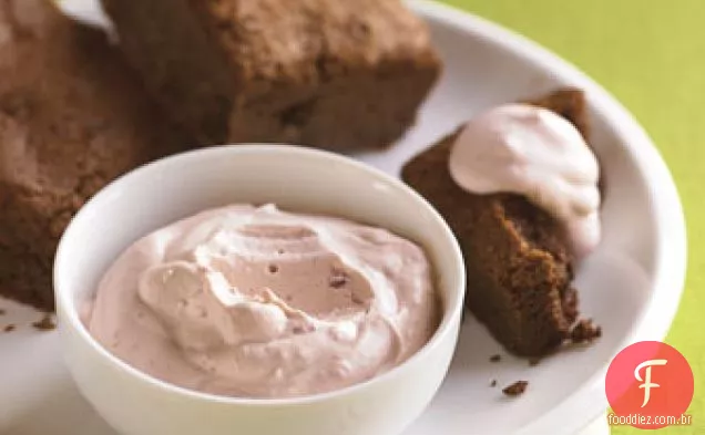 Brownies com chantilly Chipotle-cereja