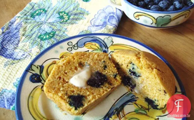 Muffins De Milho De Mirtilo Sem Glúten