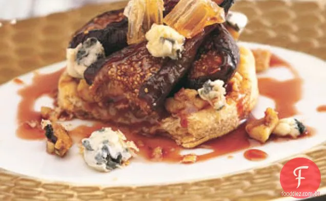 Figo preto quente da missão, Crunch da noz, e tortinhas azuis do queijo