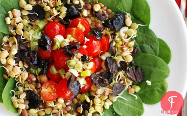 Tomates, Couve De Feijão Mista E Espinafre