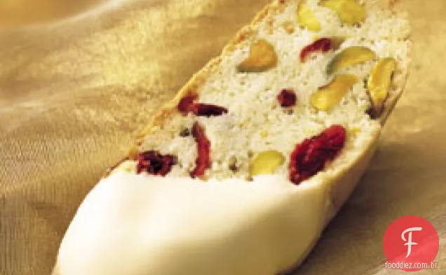 Biscotti de férias com Cranberries e pistache