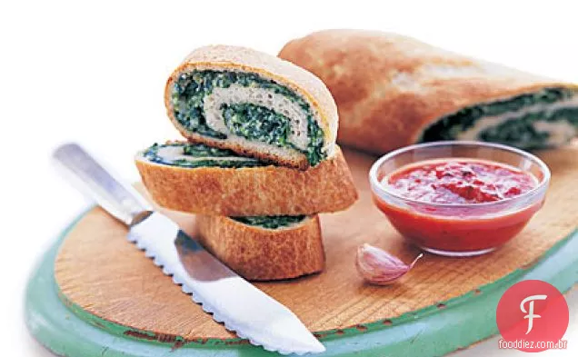 Pão De Espinafre De Ricota Quente