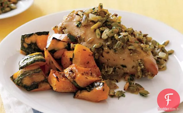 Abóbora Kabocha assada com sal de cominho