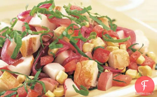 Salada de lagosta com legumes de Verão