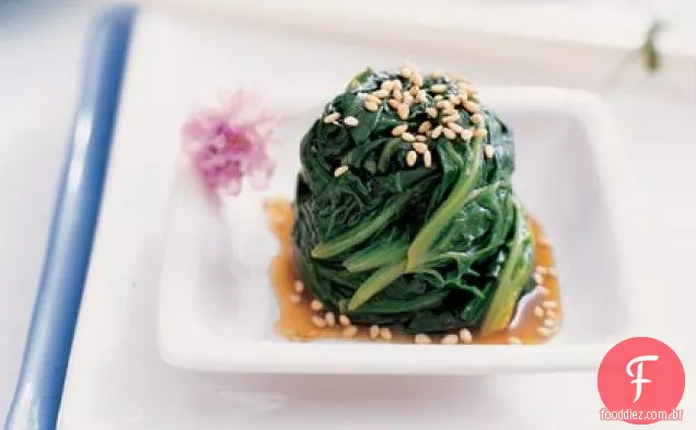 Salada De Espinafre Com Gergelim