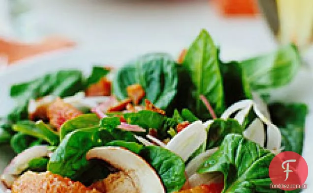 Salada De Espinafre Com Erva-Doce E Laranjas De Sangue