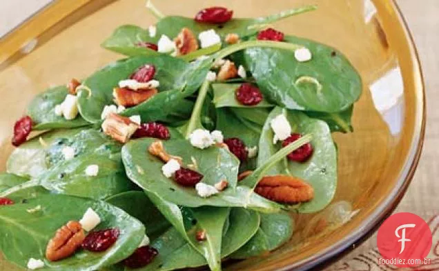 Salada De Espinafre Cranberry com Gorgonzola