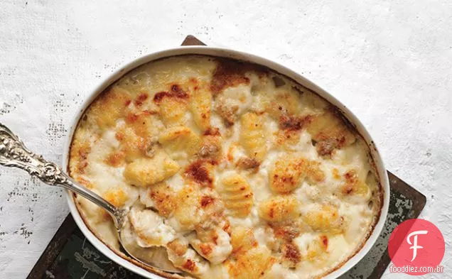 Nhoque gratinado com gorgonzola Dolce
