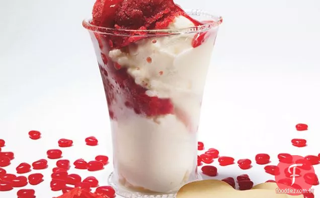 Sorvete de limão e Framboesa Granita Sundaes