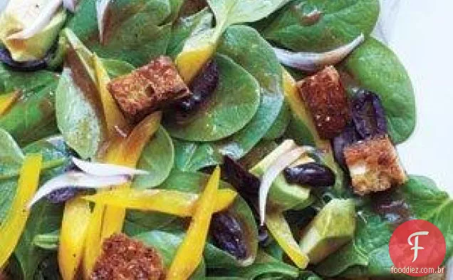 Salada De Espinafre Com Receita De Abacate E Pimenta