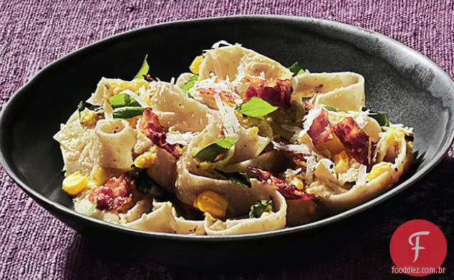 Tagliatelle com Pesto de milho fresco