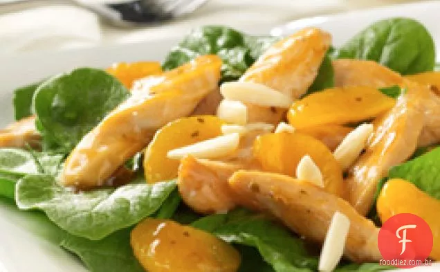 Salada de laranja-espinafre com frango